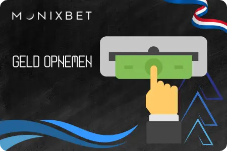 Geld opnemen bij Monixbet – hand die geld uit automaat haalt
