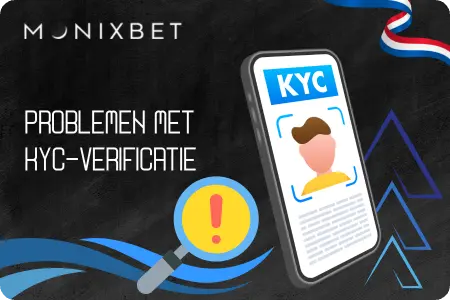 Problemen met KYC-verificatie bij Monixbet – smartphone met ID-scan en waarschuwingssymbool